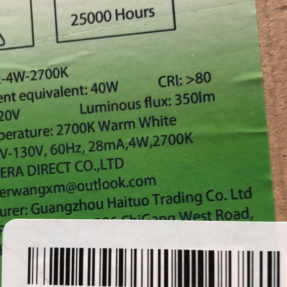 LEDERA  E-12 CANDELABRA LIGHT BULBS - Picture 6 of 6